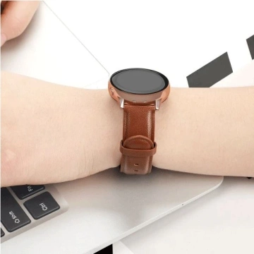 Smartwatch strap Beline Elegance strap universal for 20mm brown/brown