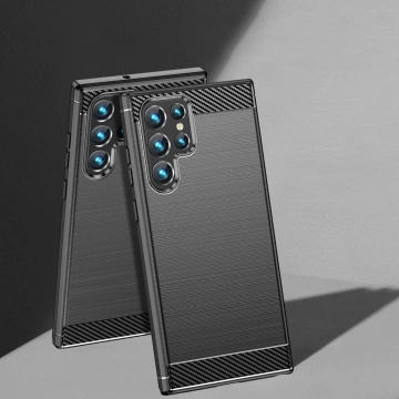 Чохол для телефону Carbon для Samsung Galaxy S23 Ultra Flexible Silicone Carbon Cover Black