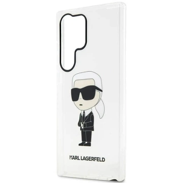 Ochranné puzdro na telefón Karl Lagerfeld KLHCS23LHNIKTCT pre Samsung Galaxy S23 Ultra S918 priehľadné pevné puzdro Ikonik Karl Lagerfeld