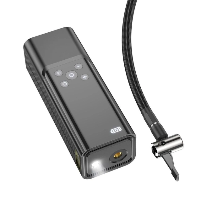 Prenosný akumulátorový vzduchový kompresor HOCO 5000mAh ZP7 čierny