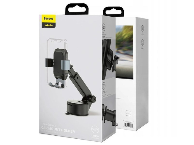 Baseus Tank gravitational phone holder for the glass board Black