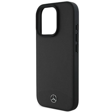Etui Mercedes до iPhone 16 Pro Max 6.9" Czarne MagSafe Hardcase Textured And Plain Leather