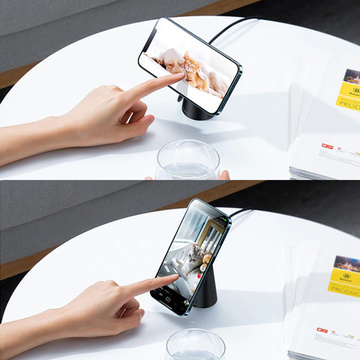 Qi wireless induction charger Baseus Magnetic stand holder for MagSafe 15W Black