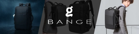 Travel backpack Bange BackPack business expandable backpack Capacious bag for 17.3" laptop with USB port Black