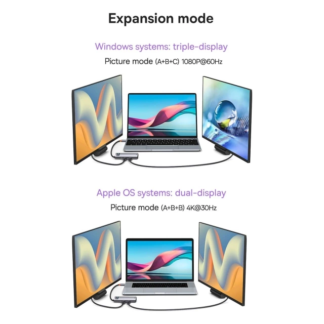 Baseus Metal Gleam Series 7-v-1 HUB šedý (WKWG040013)