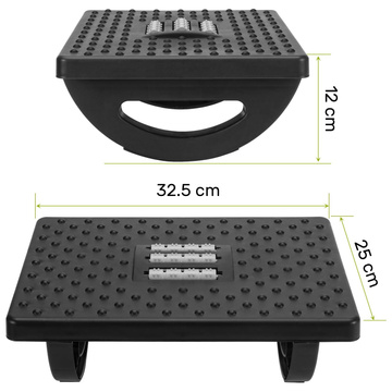 Office footrest foot rest legs foot massage for office work adjustable angle adjustment black