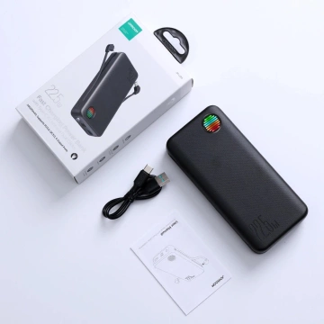 Joyroom JR-L015 20000mAh 22.5W Powerbank with USB-C Lightning Cables - Black