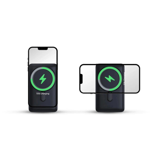 Baseus Magnetic Bracket 10000mAh 20W Powerbank mit MagSafe - blaues USB-C-Kabel 60W 0,5m