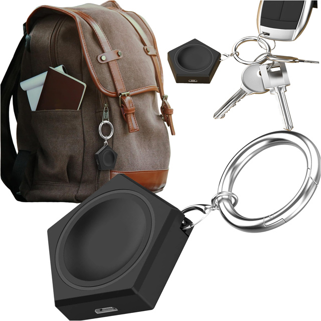 Брелок зарядний пристрій для Samsung Galaxy Watch Magnetic Induction 2.5W with Keychain Chain Pendant Black