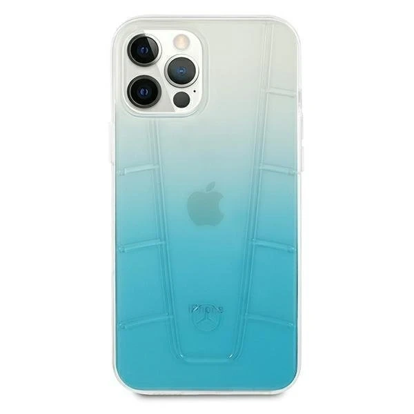 Mercedes MEHCP12MCLGBL protective case for Apple iPhone 12 / 12 Pro 6.1" blue/blue hardcase Transparent Line
