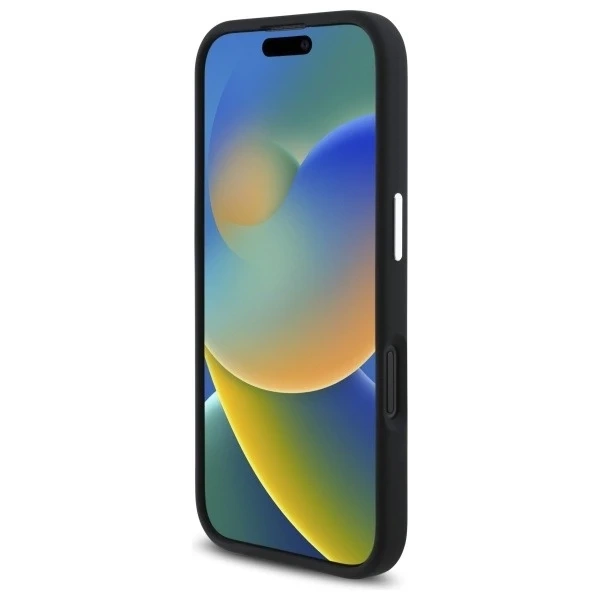 Чохол Mercedes для iPhone 16 6.1" Black MagSafe Hardcase Silicone Blue Stripe