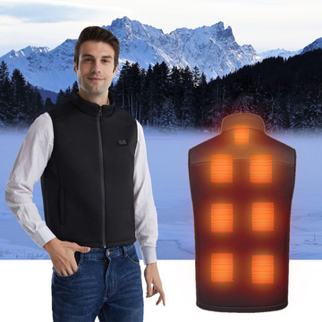 Beheizte beheizbare elektrische Weste Unisexjacke Größe XL Winterweste Mozos HV4 schwarz
