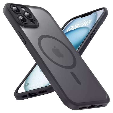 Чохол для Apple iPhone 12 Pro Alogy MagSafe Hybrid Matte Case Matte Cover with Lens Protection Black