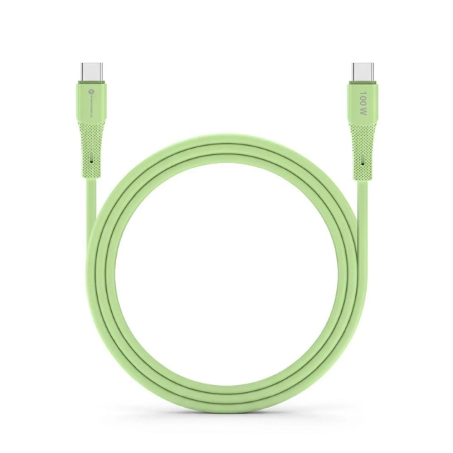Kabel USB-C – USB-C 100W Forcell F-Energy Silicone 1 m C347 zielony