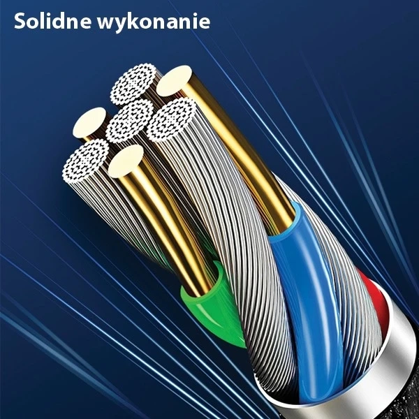 USAMS Braided cable U-Tone microUSB 1.2m Power-off 2A Fast Charging чорний