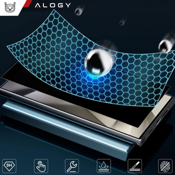 Tvrzené sklo pro Alogy Full Glue case friendly pouzdro pro Samsung Galaxy S24 Ultra Black