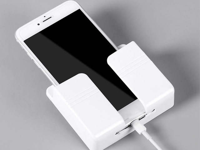 Alogy phone wall mount phone stand charging hook White