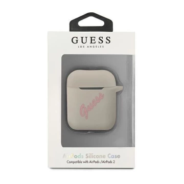 Чохол Guess GUACA2LSVSGP AirPods сіро-рожевий / сіро-рожевий Silicone Vintage
