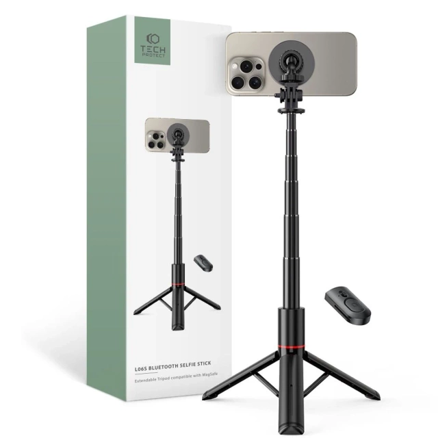 Selfie Stick L06S Magsafe Bluetooth statyw Stativ Black