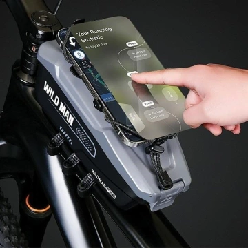 Držiak na bicykel WILDMAN FK6, sivý, vodotesný, EVA