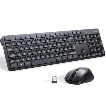 Ugreen MK006 Wireless Keyboard Mouse Set 2.4 GHz Black
