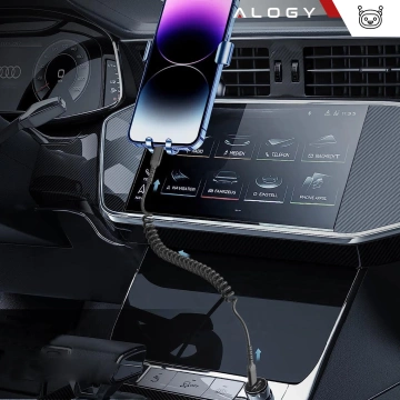 Alogy Spiral-Autoladekabel für iPone 3A 150 cm USB A-Lightning schwarz