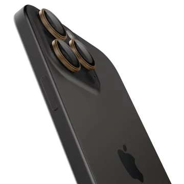 Spigen Optik Pro Glas.TR „EZ FIT“ Kameraschutz 2er-Pack für iPhone 16 Pro / Pro Max Desert Titanium