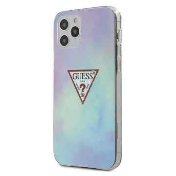 Guess GUHCP12LPCUMCGC02 iPhone 12 Pro Max 6,7" niebieski/modré pevné puzdro s kravatou