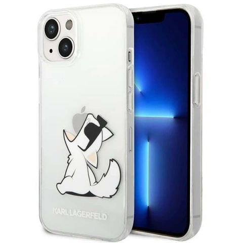 Ochranné pouzdro na telefon Karl Lagerfeld KLHCP14MCFNRC pro Apple iPhone 14 Plus 6,7" pevné pouzdro průhledné/průhledné Choupette Fun