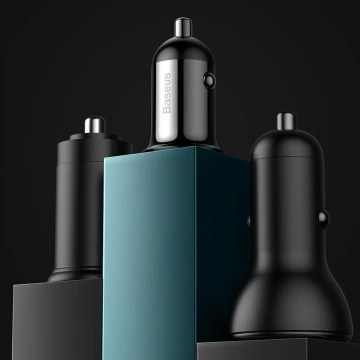 Baseus Grain Pro nabíjačka do auta 2x USB 4,8 A biela (CCALLP-02)