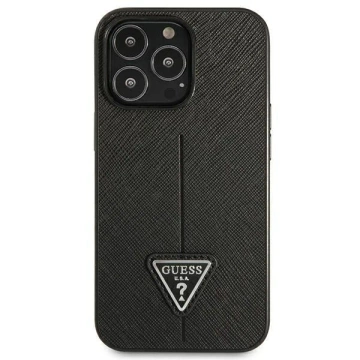 Etui Guess GUHCP14LPSATLK für Apple iPhone 14 Pro 6,1" Czarny/Black Hardcase SaffianoTriangle Logo
