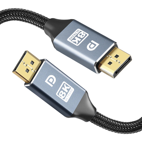 Кабель з роз'ємом Alogy 2x Display Port DP 1.4 8K 30AWG для TV PC 2м