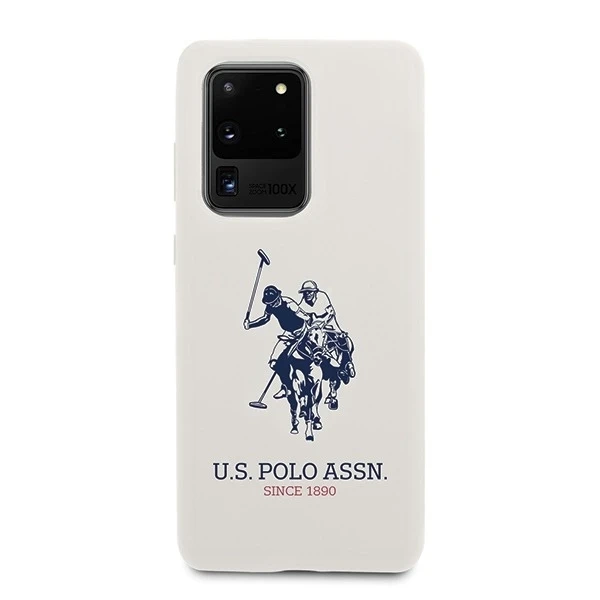 US Polo Silicone Collection Samsung Galaxy S20 Ultra phone case white/white