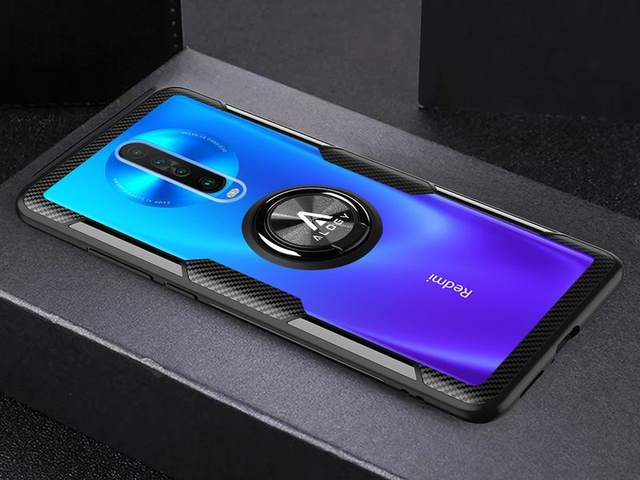 Etui Alogy Ring Holder Clear Armor für Xiaomi Redmi K30/ Poco X2 schwarz