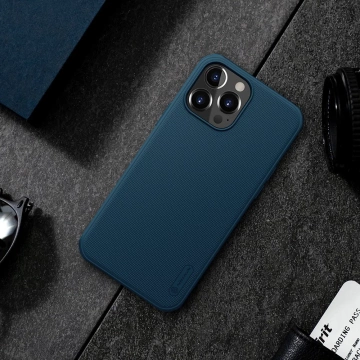 Tvrzený kryt Nillkin Super Frosted Shield pro iPhone 13 Pro modrý