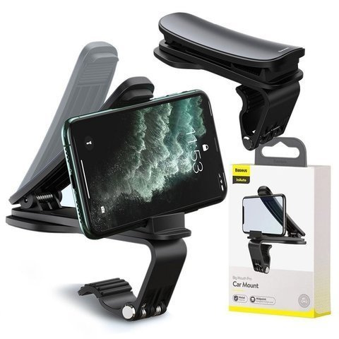 Baseus Big Mouth Pro car holder for dashboard clip black