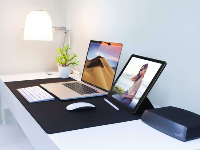 Desk pad table protective mat 90x45cm Black