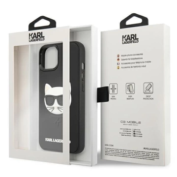 Karl Lagerfeld KLHCP13SCH3DBK 13 mini 5,4" černý/černý pevný kufr 3D gumová chupette