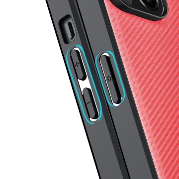 Puzdro a nylonový kryt Dux Ducis Fino pre iPhone 14 Plus červený