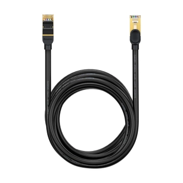 Baseus Speed ​​​​Seven sieťový kábel RJ45 10Gbps 8m čierny (WKJS010601)