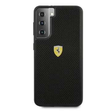 Etui na telefon Ferrari Hardcase do Samsung Galaxy S21 Plus czarny/black hardcase On Track Perforated
