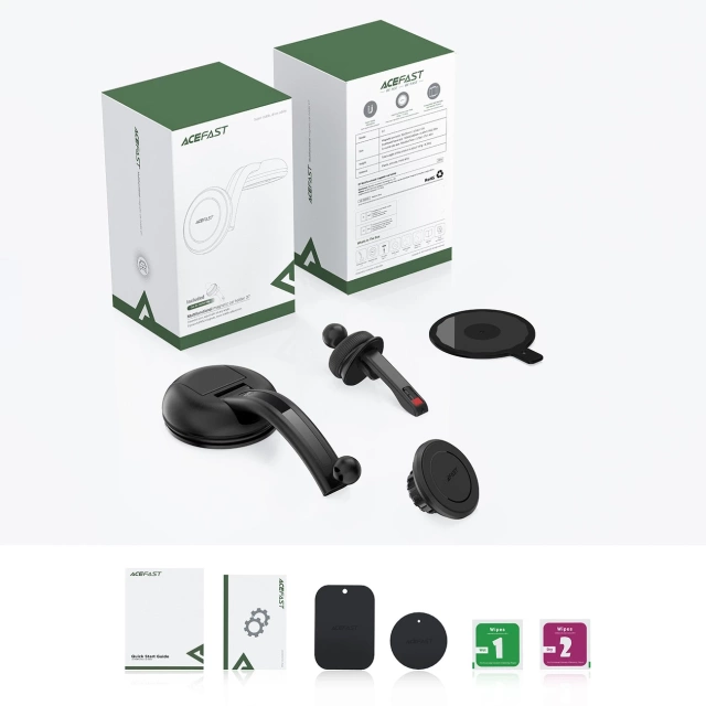 Acefast magnetic car phone holder for the cockpit and ventilation grill black (D7 black)