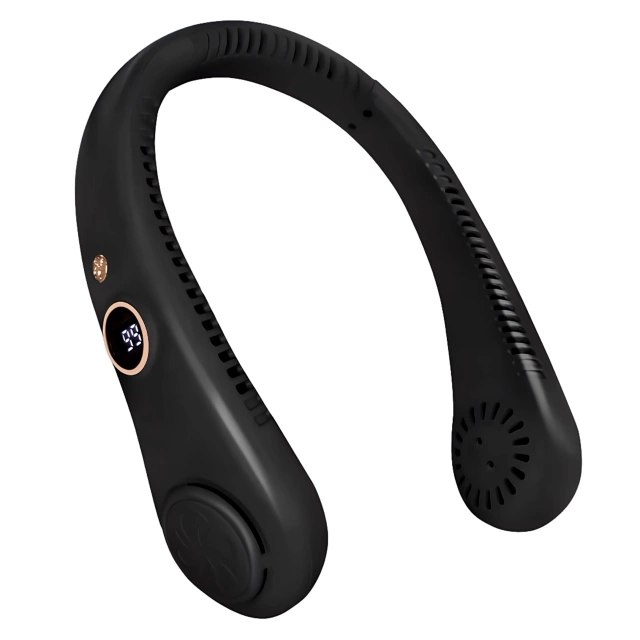 Alogy BreezeNeck™ Nackenventilator Mini-Luftzirkulator mit Display 1500mAh Schwarz