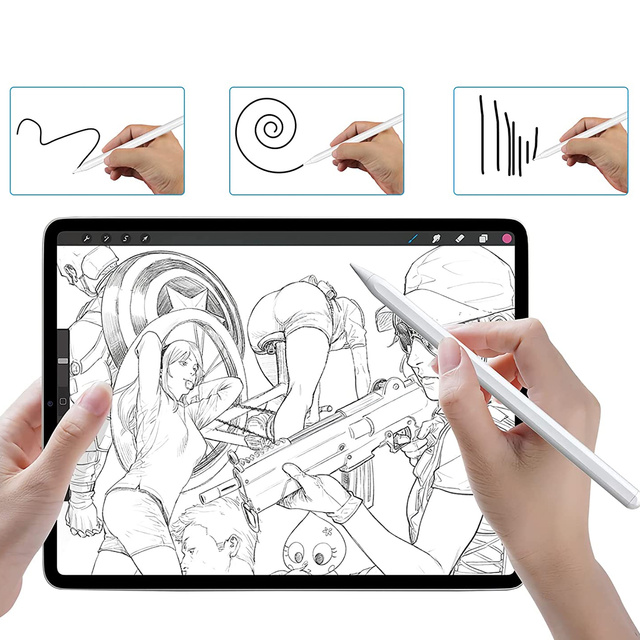 Stylus Pen M2 pre Apple iPad Air, Pro, Mini s odmietnutím dlane v bielej farbe