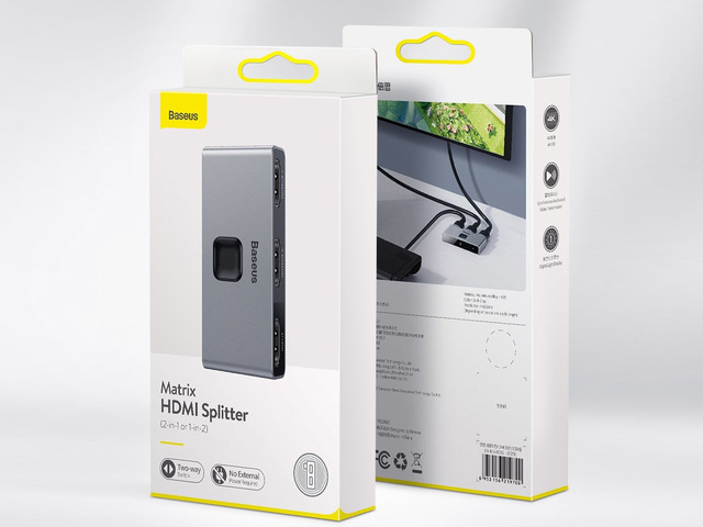 Двонаправлений розгалужувач Baseus Switcher Full HDMI 4K 30Hz 2x1 / 1x2