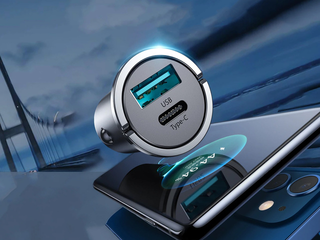 Nabíjačka do auta Joyroom C-A35 USB typ C PD 45W 5A QC 3.0 čierna