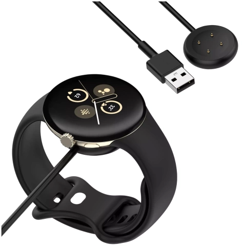 Smartwatch charger charging cable for Google Pixel Watch 3 (41mm, 45mm) / 2 / Fitbit Ace LTE, USB