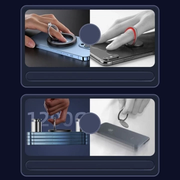 Набір Joyroom багатофункціональний магнітний автомобільний тримач кільце підтримка телефону чорний (JR-ZS294)