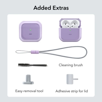 Schutzhülle für ESR Orbit Halolock MagSafe Apple AirPods 4 Lila Kopfhörer