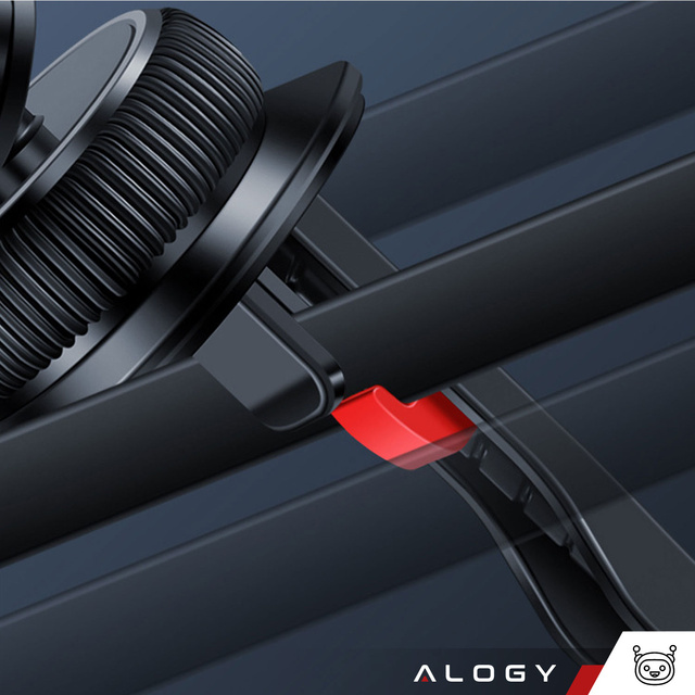 Автотримач MagSafe для iPhone 14 13 12 на решітку Alogy Airvent carholder Black